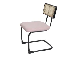 Silla basculante MCW-K88 (juego de 2), Tela/Textil rosa