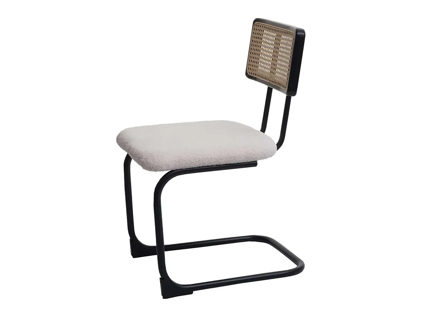 Silla basculante MCW-K88 (juego de 2), tela/textil blanco