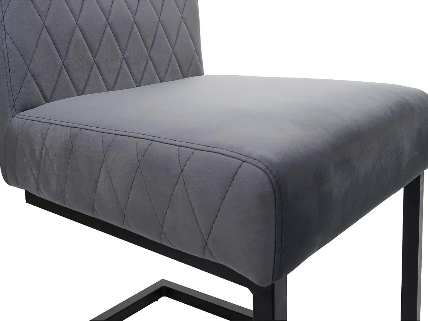 Silla basculante MCW-L15 (juego de 2), gris oscuro