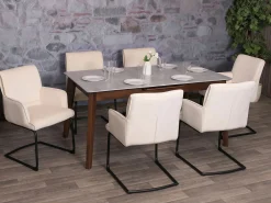Silla basculante MCW-N60, crema-beige