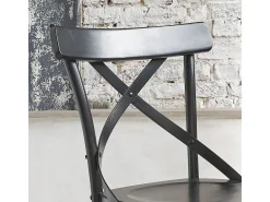 Silla bistró de madera de caoba negra