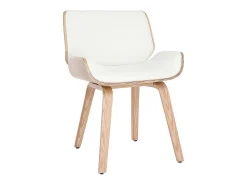 Silla blanca y madera clara RUBBENS