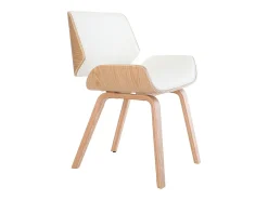 Silla blanca y madera clara RUBBENS