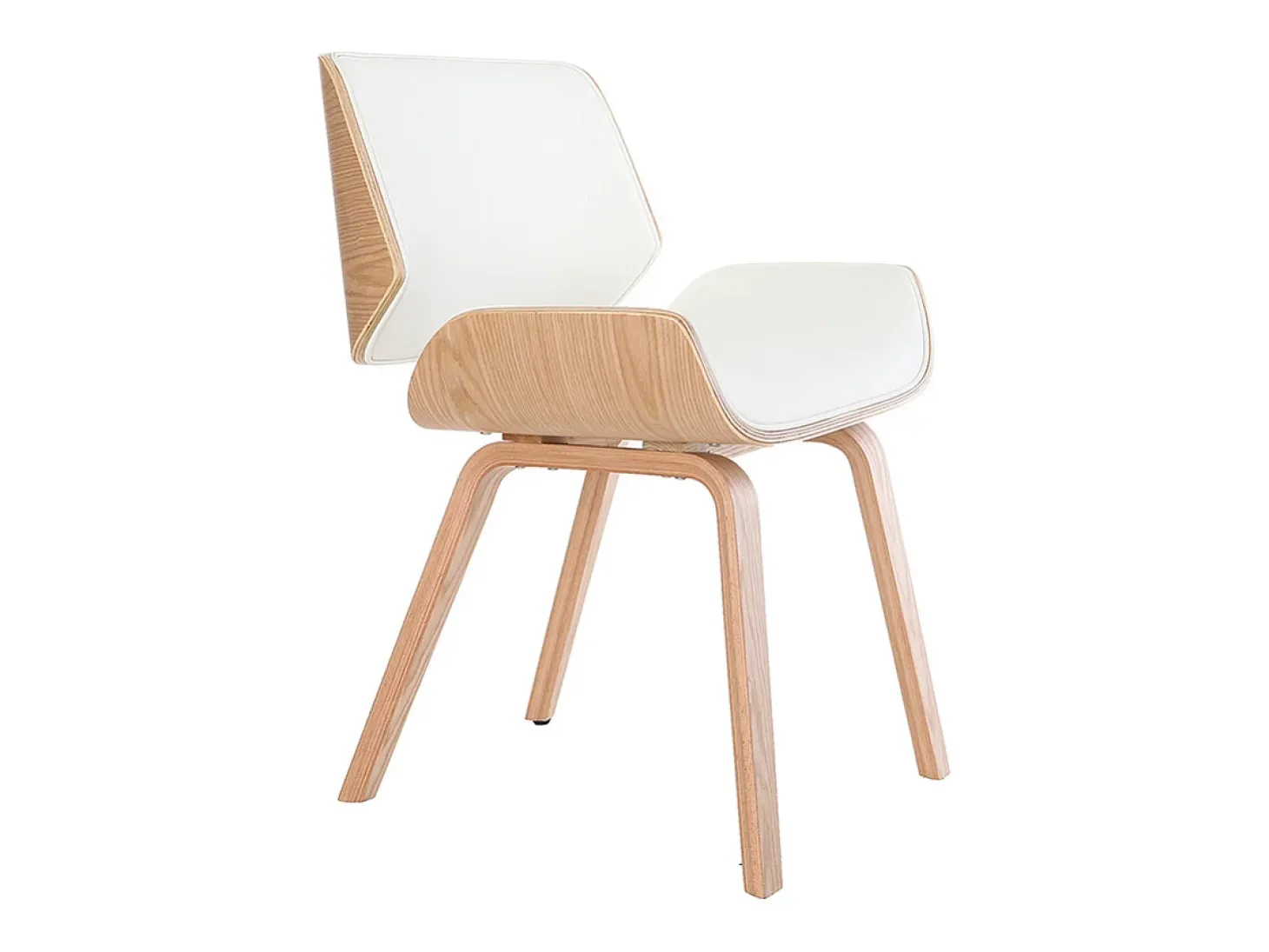 Silla blanca y madera clara RUBBENS