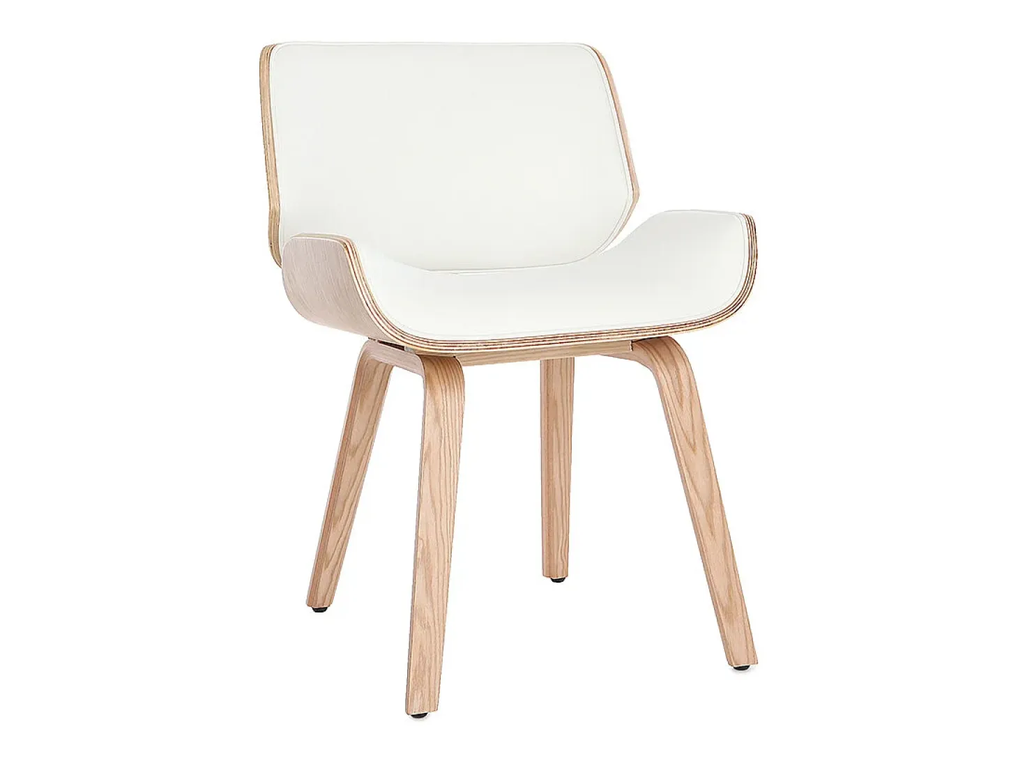 Silla blanca y madera clara RUBBENS