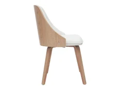 Silla blanca y madera clara FLUFFY