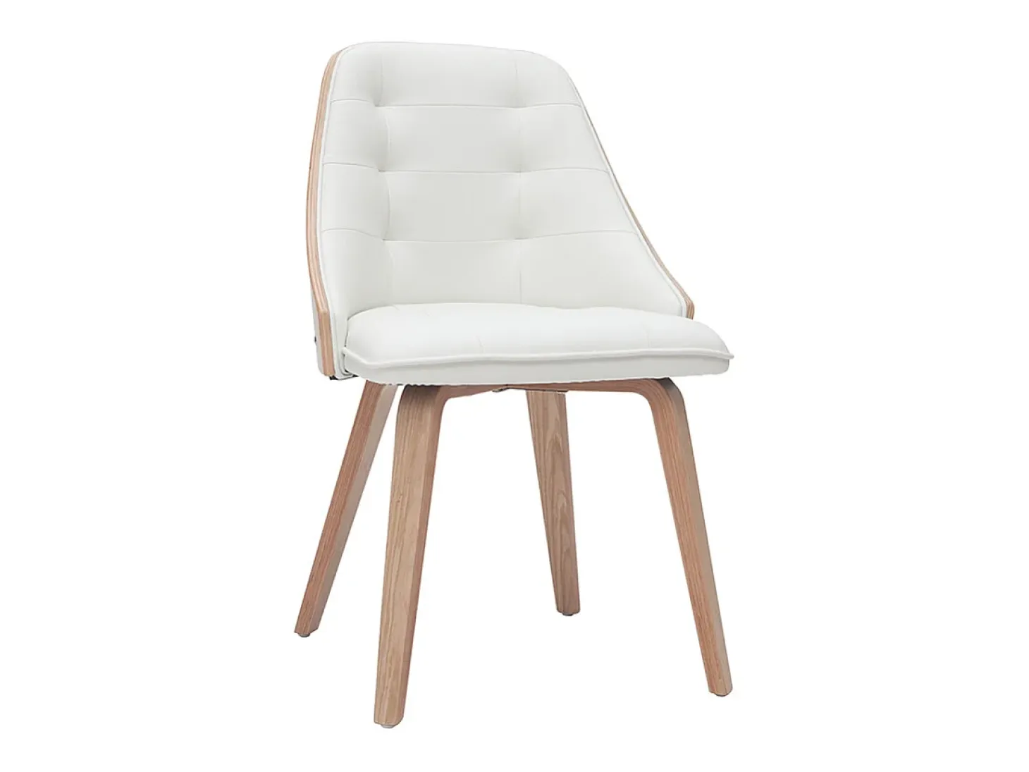 Silla blanca y madera clara FLUFFY
