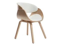 Silla blanca y madera clara BENT