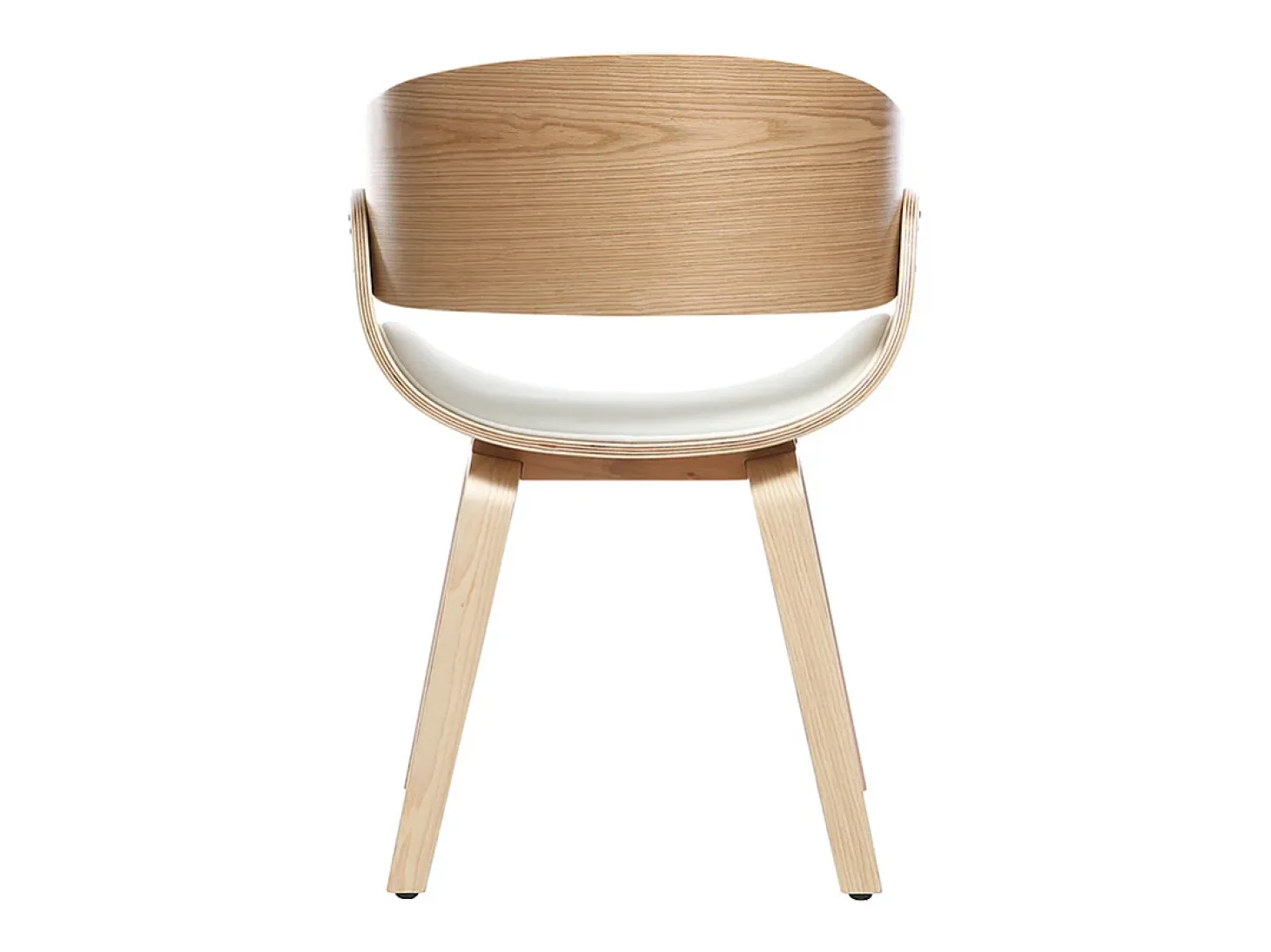 Silla blanca y madera clara BENT
