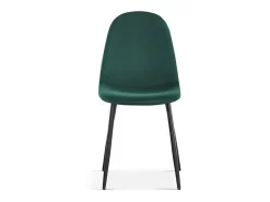 Silla ''Boï'' Terciopelo Verde Patas Negras