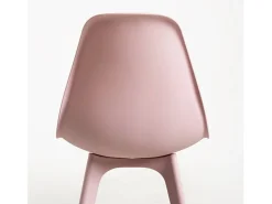 Silla Brink de polipropileno rosa claro - Juego de 2