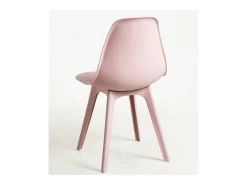 Silla Brink de polipropileno rosa claro - Juego de 2