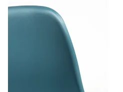 Silla Brink de polipropileno azul pato - Juego de 2