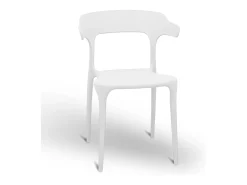 Silla California en plástico blanco apilable modelo confort