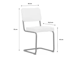 Silla cantilever de borreguito texturizado, set de 2 verde