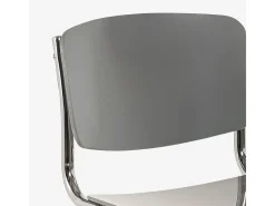 Silla cantilever para comedor, reuniones, oficina de diseño moderno Erys Light - Gris