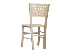 Silla Capri de madera cruda para pintar con asiento de madera maciza