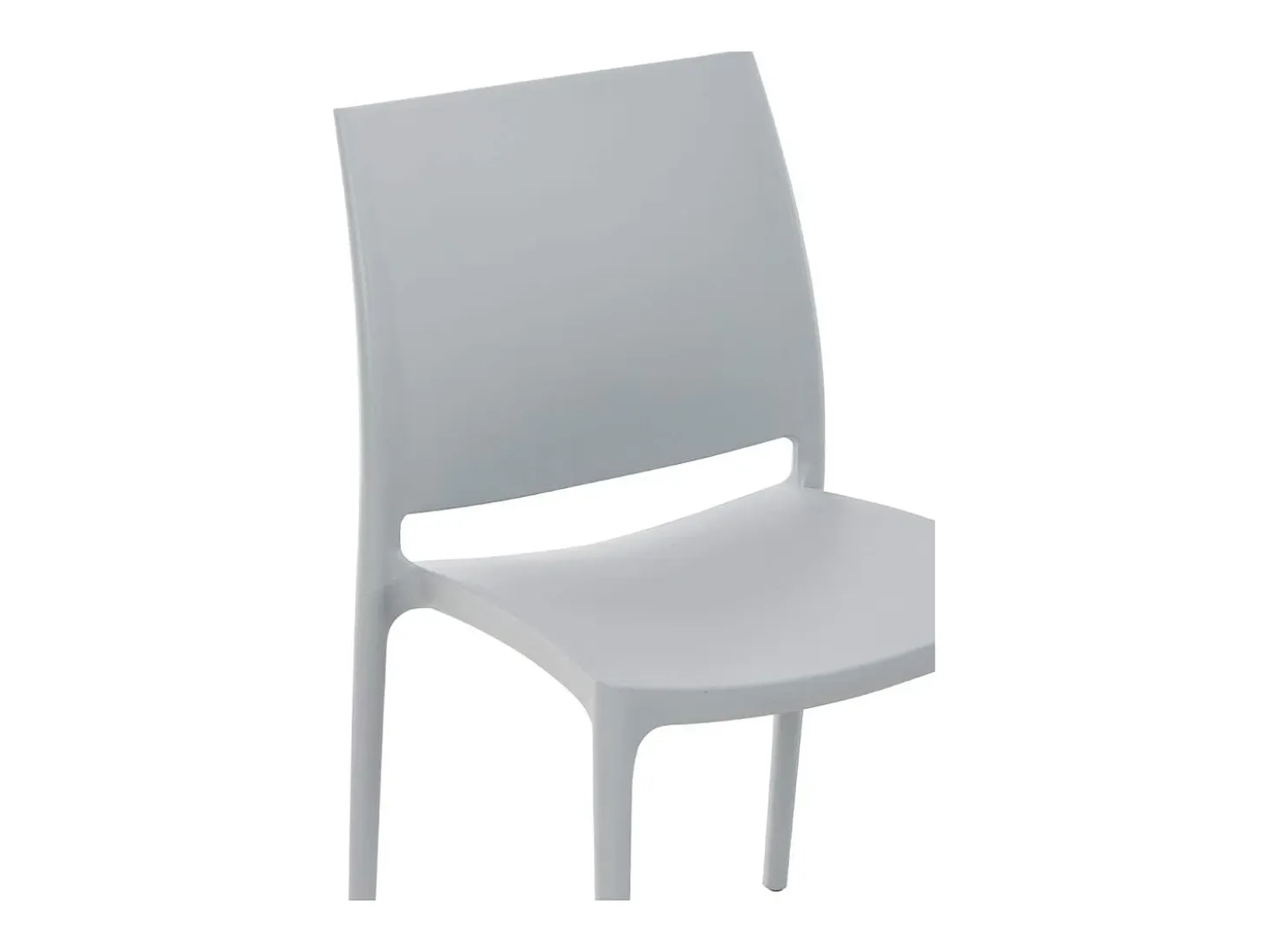 Silla Celine apilable blanco 78,5x38x49 cm