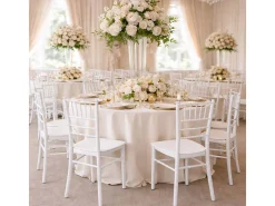 Silla Chiavari de polipropileno blanco, modelo reforzado