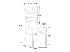Silla Chiavari de polipropileno blanco, modelo reforzado