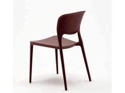 Silla cocina bar polipropileno apilable exterior interior Garden Giulietta - Marrón
