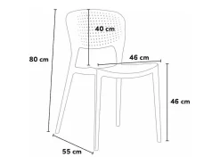 Silla cocina bar polipropileno apilable exterior interior Garden Giulietta - Blanco