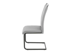 Silla colgante Mokka de metal negro y terciopelo gris