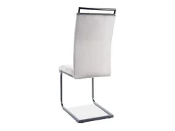 Silla colgante Mokka de metal negro y terciopelo gris
