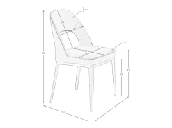 Silla comedor patas acero negro 4023 ANGEL CERDA