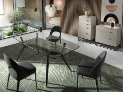 Silla comedor patas acero negro 4023 ANGEL CERDA