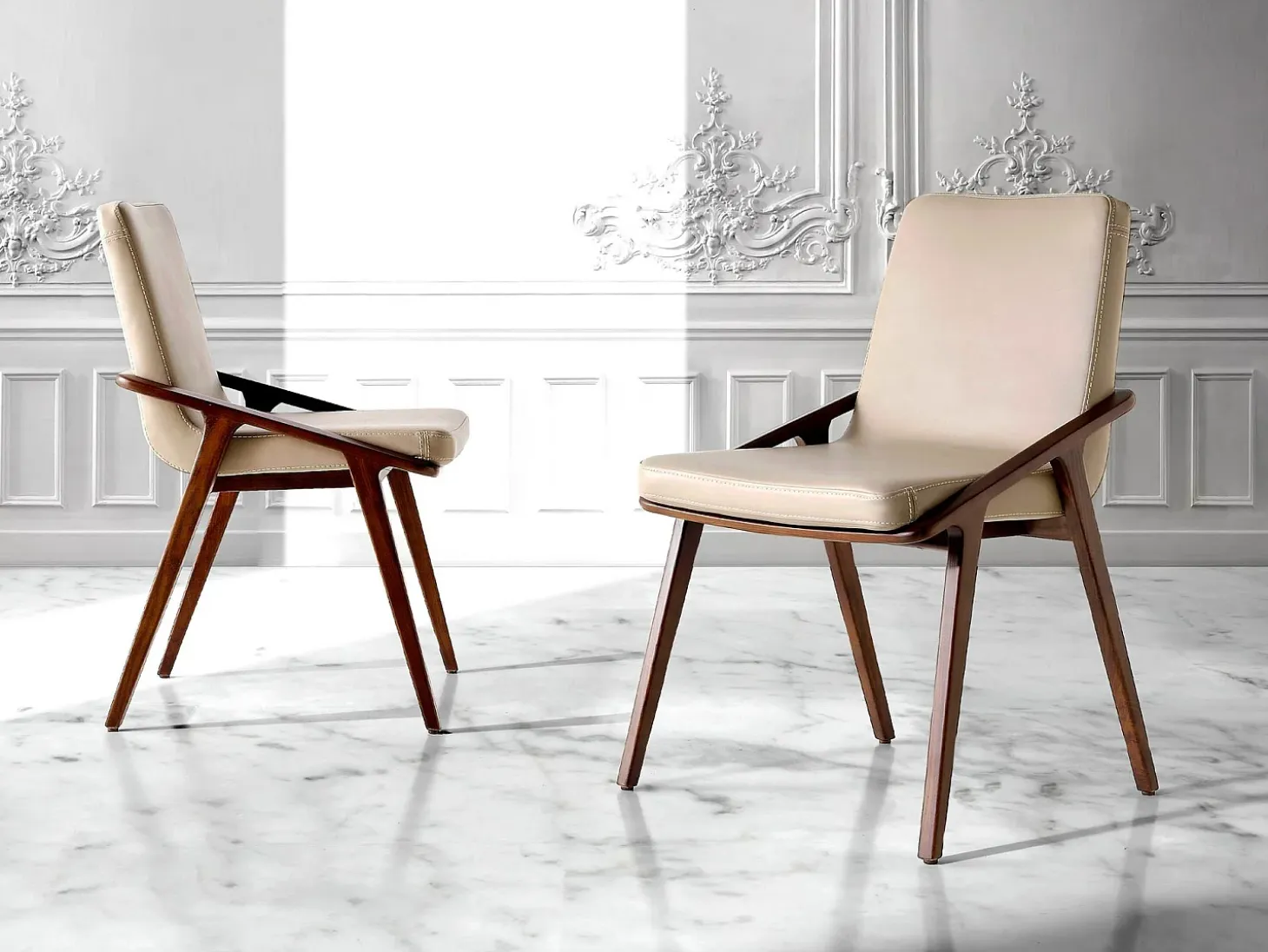 Silla comedor patas nogal 4019 ANGEL CERDA