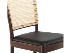 Silla comedor respaldo rattán cuadrada 4094 ANGEL CERDA