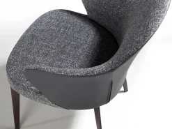 Silla comedor tapizada en polipiel y tela 4102 ANGEL CERDA