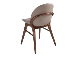Silla comedor tapizada en polipiel y estructura de fresno color nogal 4107 ANGEL CERDA