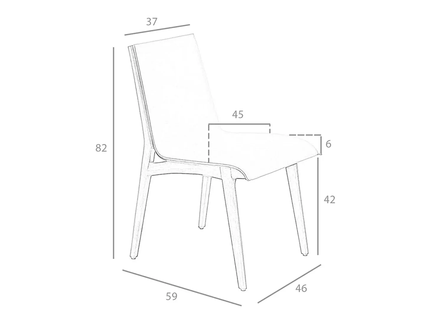 Silla comedor tapizada polipiel 4070 ANGEL CERDA