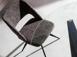 Silla comedor tapizada tela gris 4010 ANGEL CERDA