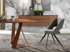 Silla comedor tapizada tela gris 4010 ANGEL CERDA