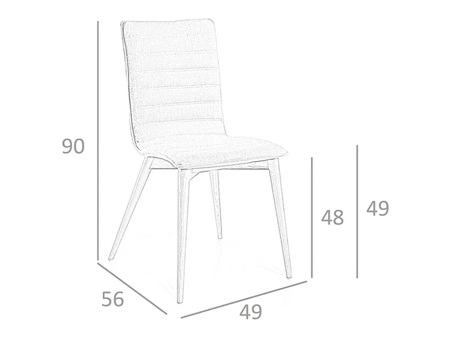 Silla comedor tapizada tela 4031 ANGEL CERDA