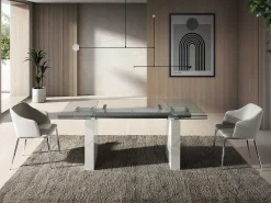 Silla comedor tapizada tela gris 4050 ANGEL CERDA