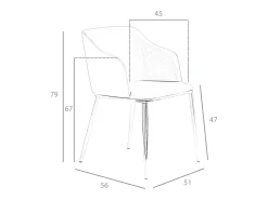 Silla comedor tapizada tela gris 4050 ANGEL CERDA