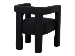 Silla con brazos de tela bouclé y metal - Negro - SOFANA de Pascal MORABITO