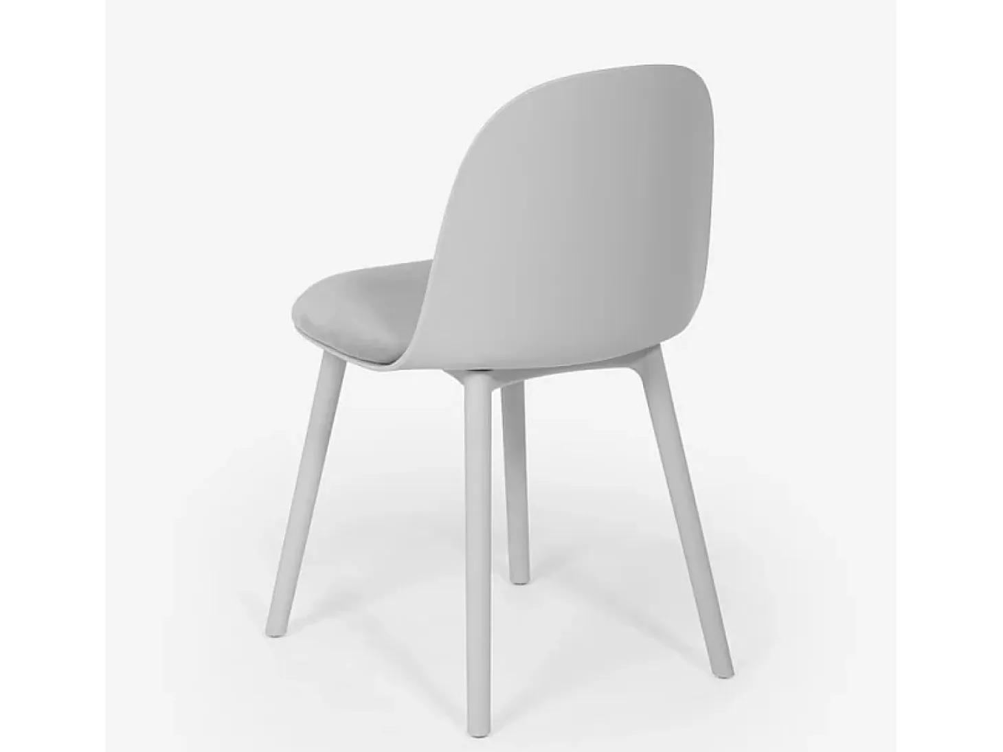 Silla con cojín acolchado de terciopelo cocina sala de estar restaurante Florya - Gris