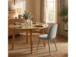 Silla con cojín acolchado de terciopelo cocina sala de estar restaurante Florya - Gris