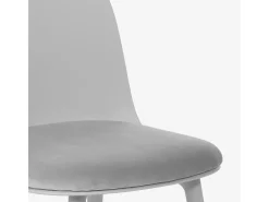 Silla con cojín acolchado de terciopelo cocina sala de estar restaurante Florya - Gris