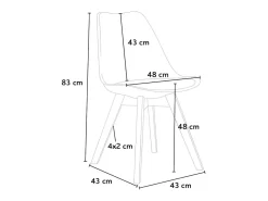silla con cojín de diseño nórdico nordica Goblet para bar y cocina - Blanco