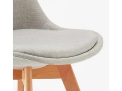 silla con cojín de tejido nórdico Goblet nordica plus para cocina y bar - Gris