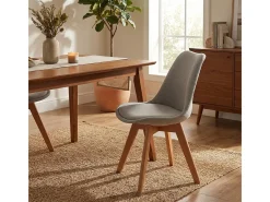 silla con cojín de tejido nórdico Goblet nordica plus para cocina y bar - Gris