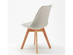 silla con cojín de tejido nórdico Goblet nordica plus para cocina y bar - Gris