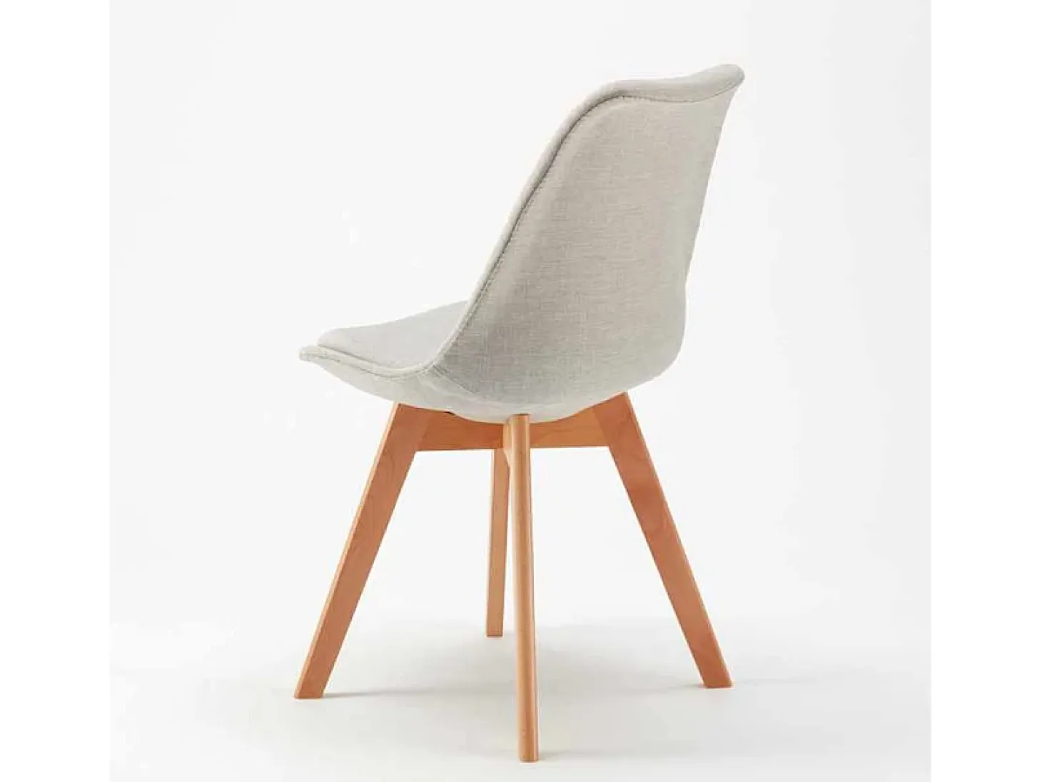 silla con cojín de tejido nórdico Goblet nordica plus para cocina y bar - Gris