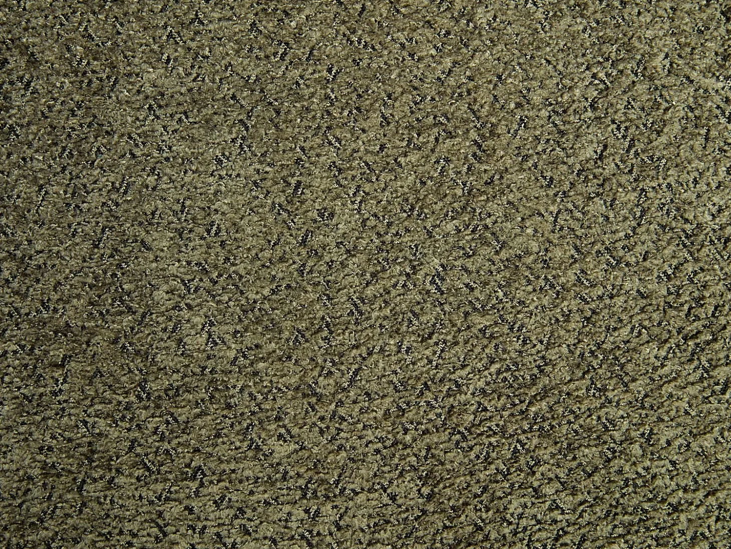 Silla con reposabrazos en tela bouclé y madera de hevea - Verde caqui y negro - LIVELIA